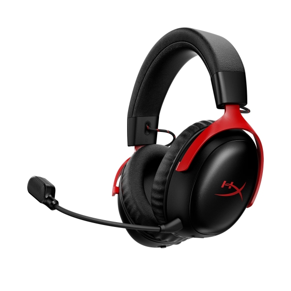 HyperX Cloud III S Wireless Auriculares Gaming - Controladores de 53 mm - Inalambrico 2.4Ghz / Bluethooth - Microfono - Multiplataforma - Color Negro/Rojo