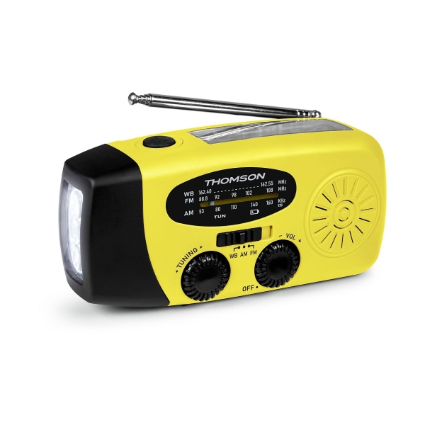 Thomson RT260 Radio - Linterna de Emergencia - Funcion Powerbank -  Color Amarillo