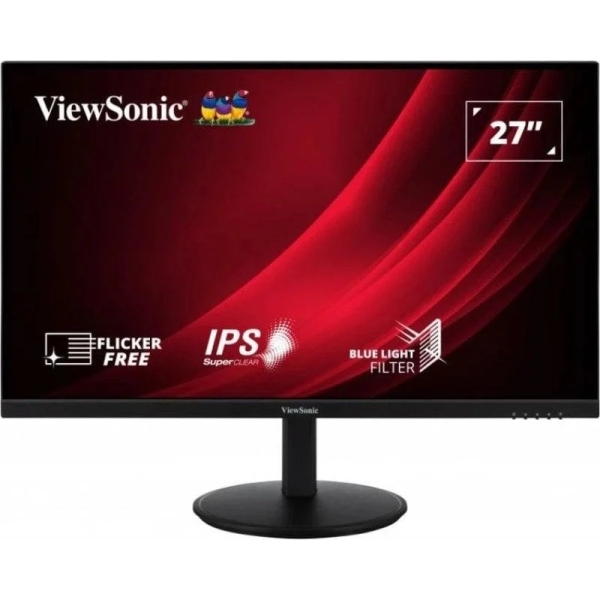 ViewSonic VG2709-2K-MHD-2 Monitor LED 27" IPS QHD HDR - Respuesta 4ms - Altavoces 5W - Ajustable en Altura, Giratorio e Inclinable - HDMI, Audio - VESA 100x100mm