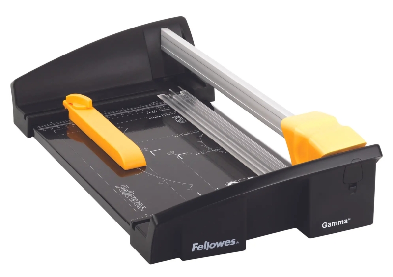 Fellowes Gamma Cizalla de Papel - Formato A3 - Pinza - Brazo Extensible - Guias de Corte - Cuchilla Autoafilable - Capacidad de Corte hasta 20 Hojas - 67x22.5x10cm - Color Negro