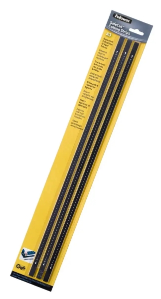 Fellowes Pack de 3 Bandas de Repuesto para Cizalla - Formato A3 - Reversibles - Cortables a Medida - Color Negro