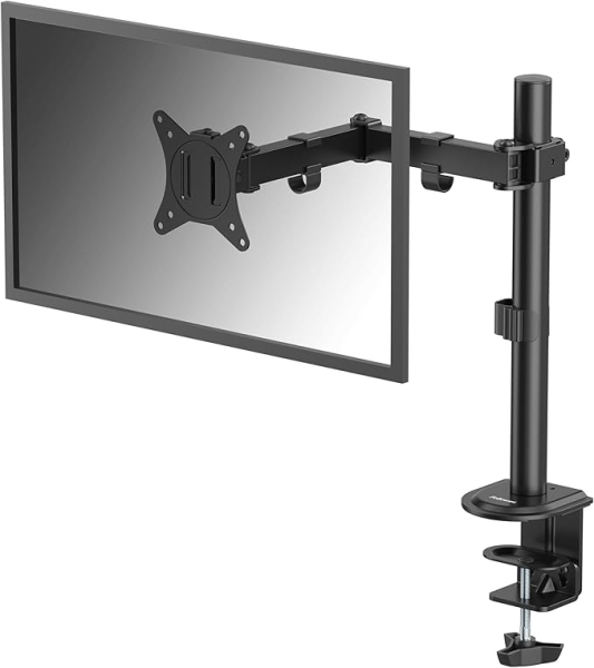 Fellowes Everyday Soporte de Mesa con Brazo Articulado para Monitores hasta 32" y 9kg - Fijacion con Abrazadera o Tornillos - Gestor de Cables - 56.1x48.4x11.6cm - Color Negro