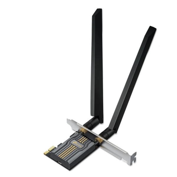 TP-Link Archer TBE400E Adaptador de Red PCI - Bluetooth - Velocidad 6.5Gbps - WiFi 7 Tribanda - 2 Antenas Multidireccionales - Seguridad Avanzada - Color Negro