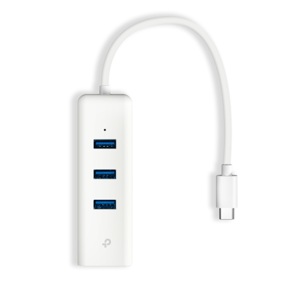 TP-Link UE330C Hub USB-C - RJ45 1Gbps - 3xUSB-A 3.0 - Conector USB-C - Plug and Play - Color Blanco