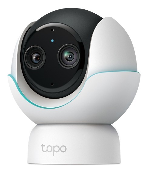 TP-Link Tapo C840 Camara de Seguridad - 2K QHD - Bluetooth - 2 Lentes - Deteccion con IA - WiFi - Vision Nocturna - Resolucion 4Mpx - Audio Bidireccional - Cancelacion de Ruido - Color Blanco y Negro