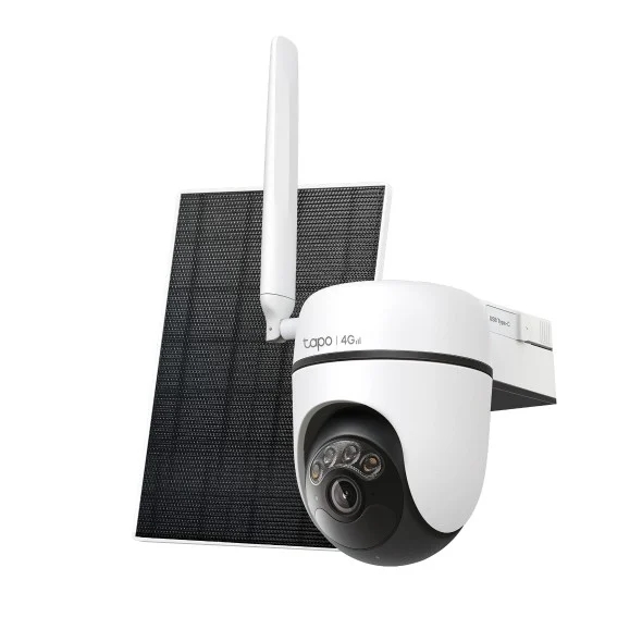 TP-Link Tapo C615G KIT Camara de Seguridad - 2K QHD - Deteccion con IA - 6700mAh - Panel Solar - IP65 - Vision Nocturna - Audio Bidireccional - WiFi - Cancelacion de Ruido - Color Blanco y Negro