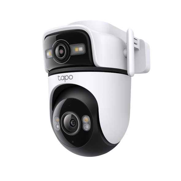 TP-Link Tapo C545D Camara de Seguridad Exterior - 2K QHD - 2 Lentes - IP66 - WiFi - Ethernet - Resolucion 3Mpx - Vision Nocturna - Audio Bidireccional - Color Blanco y Negro