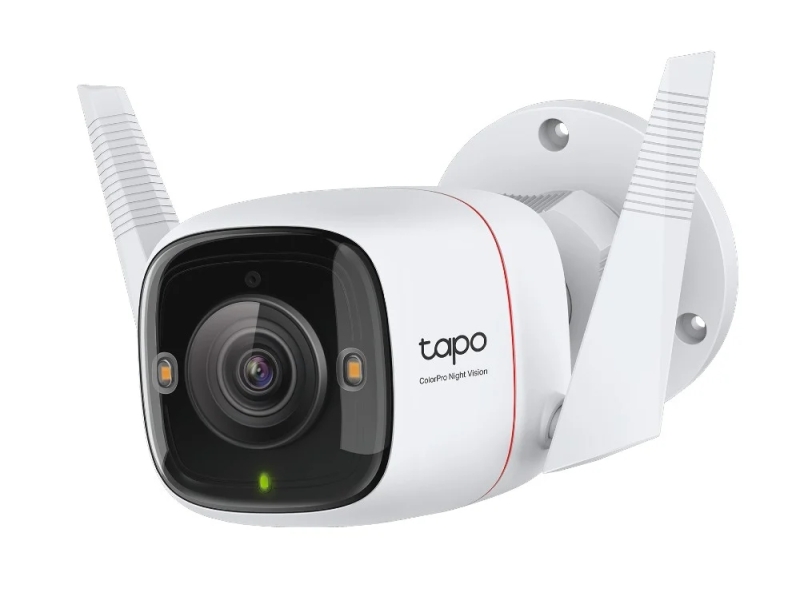 TP-Link Tapo C325WB Camara de Seguridad - 2K QHD - IP66 - WiFi - Ethernet - Focos Incorporados - Vision Nocturna - Cancelacion de Ruido - Color Blanco y Negro