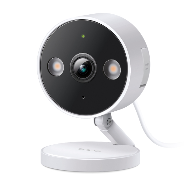 TP-Link Tapo C120 Camara de Seguridad - 2K QHD - Deteccion Inteligente - IP66 - WiFi - Vision Nocturna - Audio Bidireccional - Cancelacion de Ruido - Color Blanco y Negro