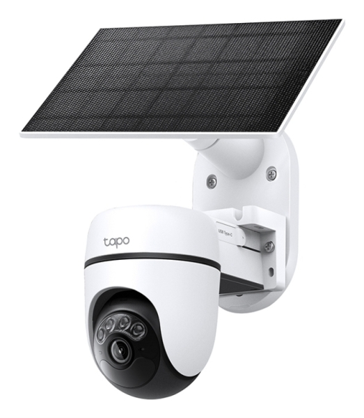 TP-Link Tapo TC90 KIT Camara de Seguridad para Exterior - IP65 - Incluye Accesorios - WiFi - Resolucion de 3Mpx - Vision Nocturna - Color Blanco y Negro