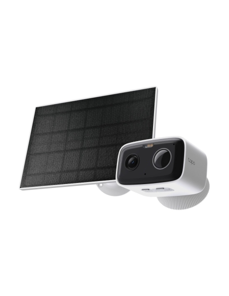 TP-Link Tapo TC80 KIT Camara de Seguridad para Exterior - Panel Solar - Incluye Accesorios - WiFi - Ethernet - Resolucion de 2Mpx - Vision Nocturna - Color Blanco y Negro