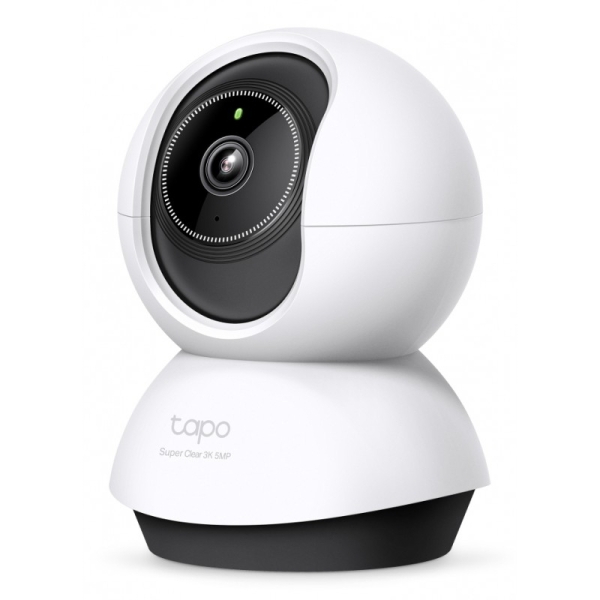 TP-Link Tapo TC74 Camara de Seguridad para Interior - Incluye Accesorios - WiFi - Ethernet - Resolucion de 5Mpx - Audio Bidireccional - Vision Nocturna - Color Blanco y Negro