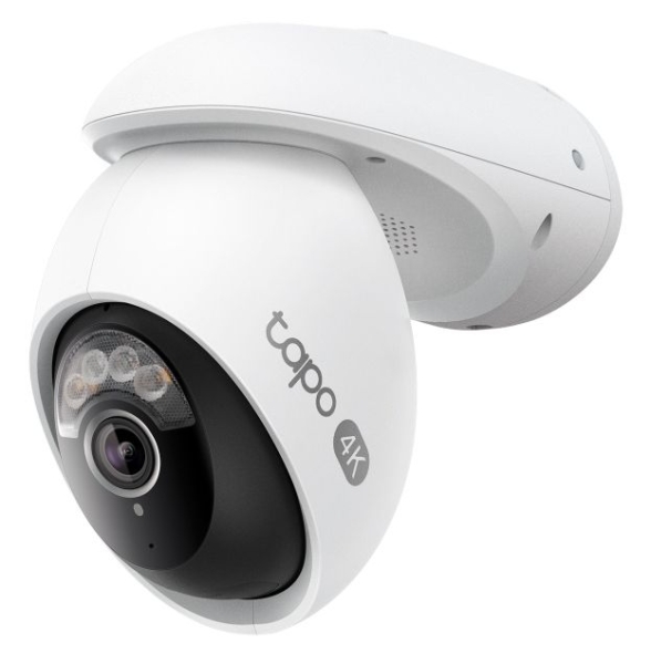 TP-Link Tapo TC46 Camara de Seguridad para Exterior - IP66 - WiFi - Ethernet - Resolucion de 8Mpx - Vision Nocturna - Audio Bidireccional - Color Blanco y Negro
