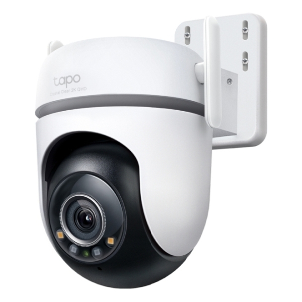 TP-Link Tapo TC42 Camara de Seguridad Exterior - 2K QHD - Deteccion con IA - WiFi - RJ45 - IP66 - Resolucion de 4Mpx - Vision Nocturna - Audio Bidireccional - Color Blanco y Negro