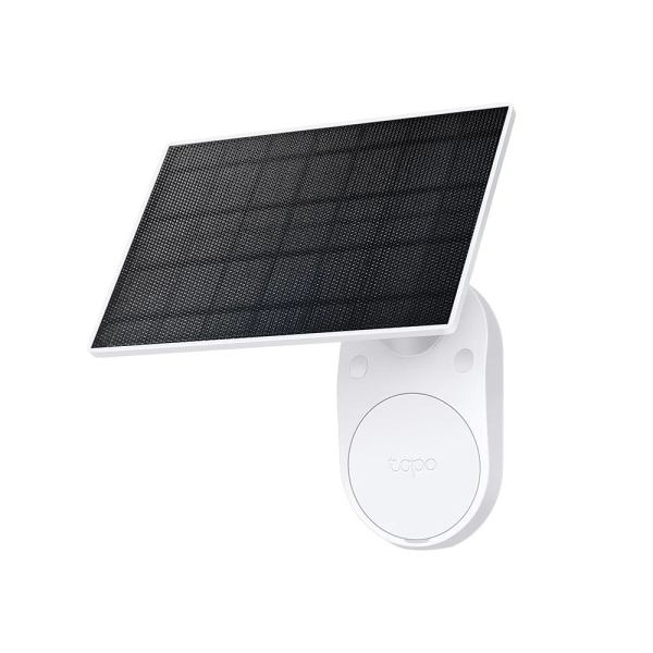 TP-Link Tapo A201 Panel Solar con Soporte para Camaras - 2.5W - Cable 4m - IP65 - Incluye Accesorios de Montaje - Color Blanco y Negro