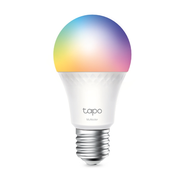TP-Link Tapo L535E Bombilla Inteligente RGB - Intensidad Regulable - Formato A60 - Casquillo E27 - WiFi - Temporizador - Compatible con Asistente de Voz - Control con App - Multicolor