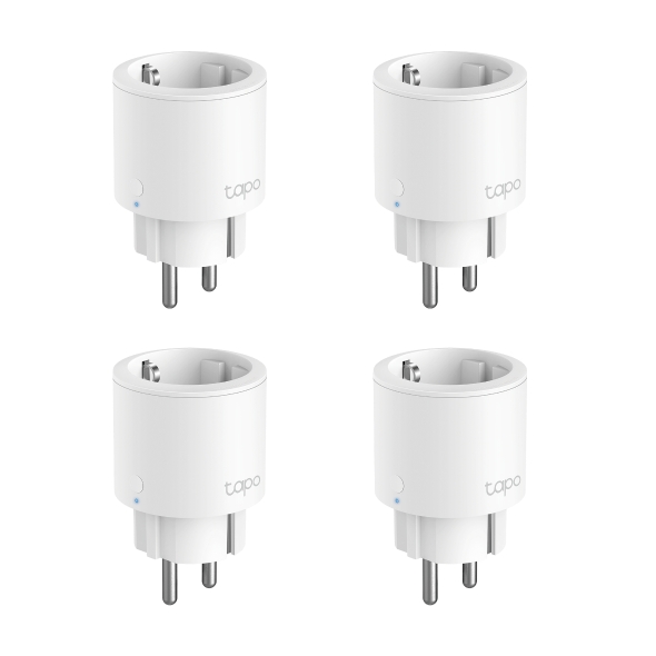 TP-Link Tapo P115 Pack de 4 Enchufes Inteligentes - WiFi - Temporizador - Monitorizacion de Energia y Gasto - Modo Ausente - Control con App y Asistentes Virtuales - Color Blanco