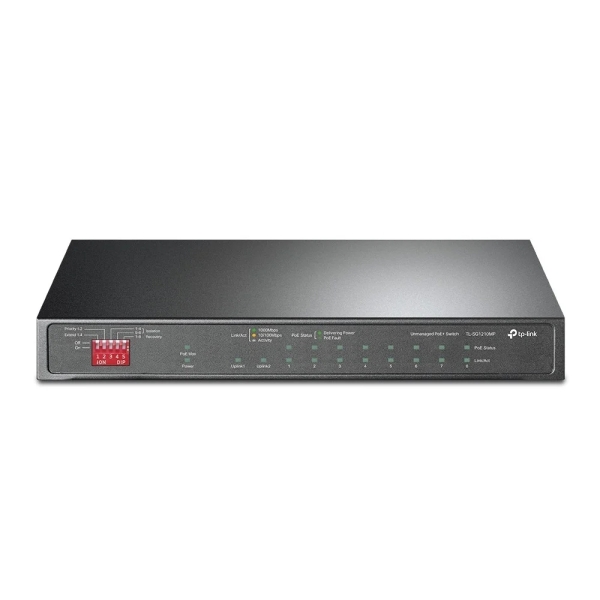 TP-Link TL-SG1210MP Switch 10 Puertos - No Administrado - 9xRJ45 1Gbps - SFP 1Gbps - Conmutacion hasta 20Gbps - Recuperacion Automatica - Plug and Play - Color Negro