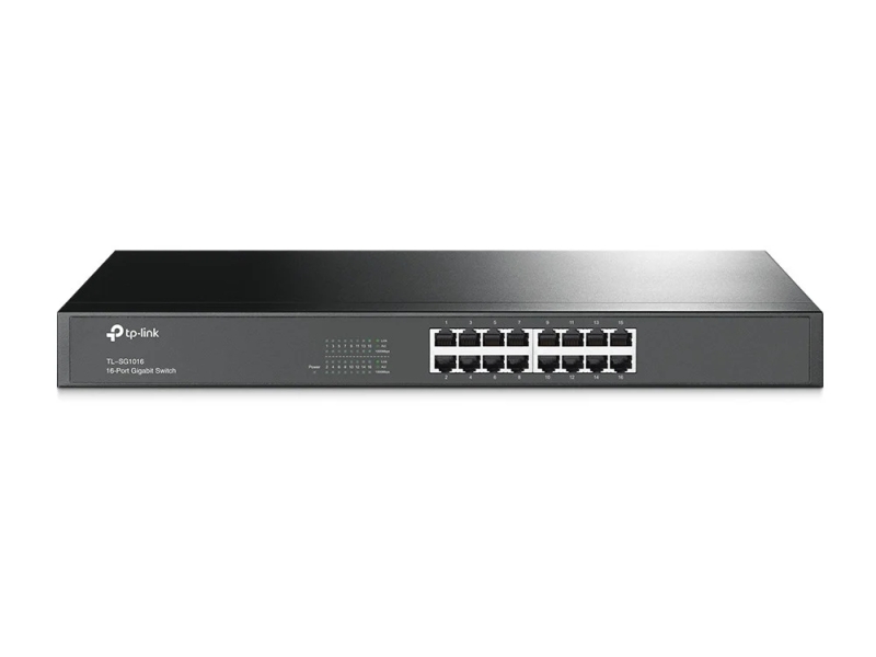 TP-Link TL-SG1016 Switch 16 Puertos - No Administrado - RJ45 1Gbps - Conmutacion hasta 32Gbps - Autoaprendizaje MAC - Color Negro