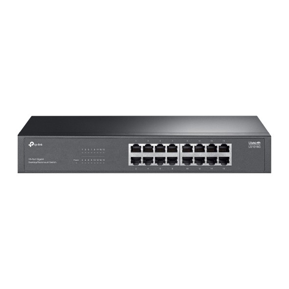 TP-Link LS1016G Switch 16 Puertos - No Administrado - RJ45 1Gbps - Plug and Play - Conmutacion hasta 32 Gbps - Color Negro