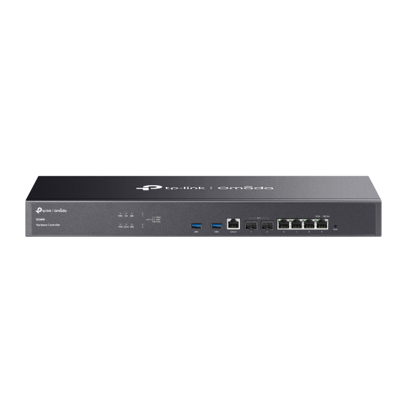 TP-Link Omada OC400 Controlador de Red Inteligente - Gestion Remota con Acceso Gratuito a la Nube - 2xUSB 3.0 - 4xRJ45 - Fuentes de Alimentacion Redundantes - Color Negro
