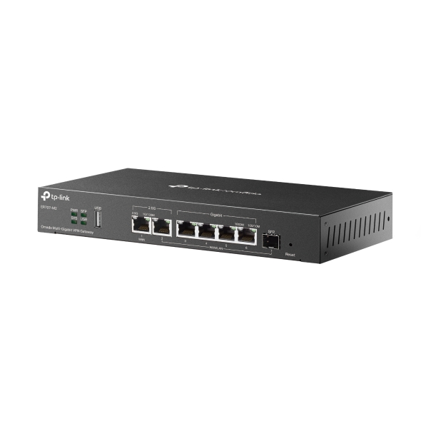 TP-Link Omada ER707-M2 Router Gigabit - VPN - 4xRJ45 1Gbps - 2xRJ45 2.5Gbps - 1Gbps SFP - USB - Balanceo de Carga - Gestion Centralizada en la Nube - Color Negro