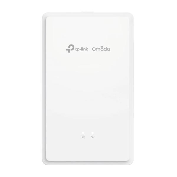 TP-Link Omada EAP615GP-Wall Punto de Acceso de Doble Banda - Velocidad 1.8Gbps - Cobertura hasta 50m2 - WiFi 6 Mesh - Ethernet - 120 Clientes - Incluye Kit de Montaje - Color Blanco