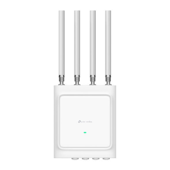 TP-Link Omada EAP668-Outdoor HD Punto de Acceso - Doble Banda - PoE+ - Bluetooth - Antenas Desmontables - Velocidad 3.6Gbps - 1024 Clientes Simultaneos - WiFi 6 Mesh - RJ45 - Color Blanco