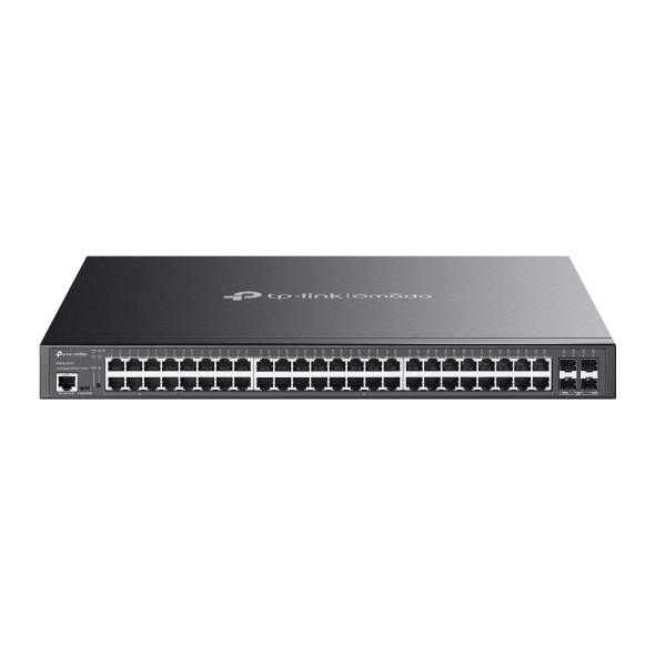 TP-Link Omada SG3452XMPP Switch 52 Puertos - Gestionado - 40xRJ45 PoE+ 1Gbps - 8xRJ45 PoE++ 1Gbps - 4xSFP+ 10Gbps - Soporta QOS - Conmutacion hasta 176Gbps - Carcasa Metalica - Color Negro