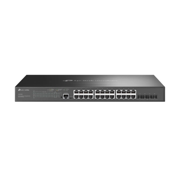 TP-Link Omada SG3428MP Switch 28 Puertos - Gestionado - 24xRJ45 PoE+ 1Gbps - 4xSFP 10Gbps - Soporta QOS - Conmutacion hasta 56Gbps - 2 Ventiladores Internos - Color Negro