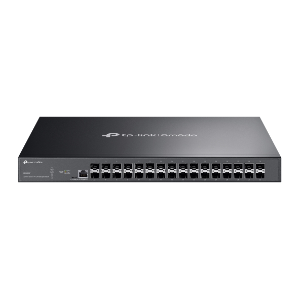 TP-Link Omada SX3032F Switch 32 Puertos SFP+ 10Gbps - Gestionable - Soporta QOS - 2 Ventiladores Internos - Conmutacion hasta 640Gbps - Color Negro