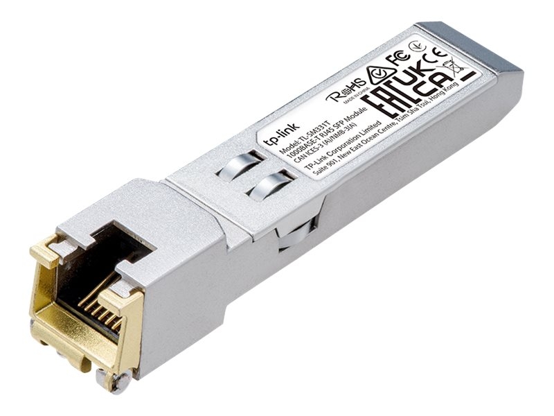TP-Link Omada SM331T Modulo Transceptor SFP - 1000Base-T - Cable hasta 100m - Velocidad hasta 1.25Gbps - Conector RJ45 - Conexion en Caliente