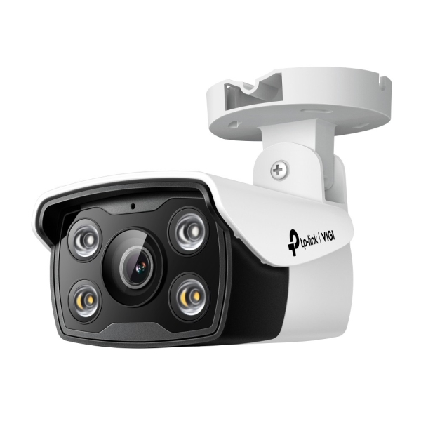 TP-Link Vigi C340 Camara de Seguridad Exterior - Lente 2.8mm - IP67 - RJ45 - Deteccion Inteligente - Resolucion de 4Mpx - Vision Nocturna - Audio Bidireccional - Color Blanco y Negro