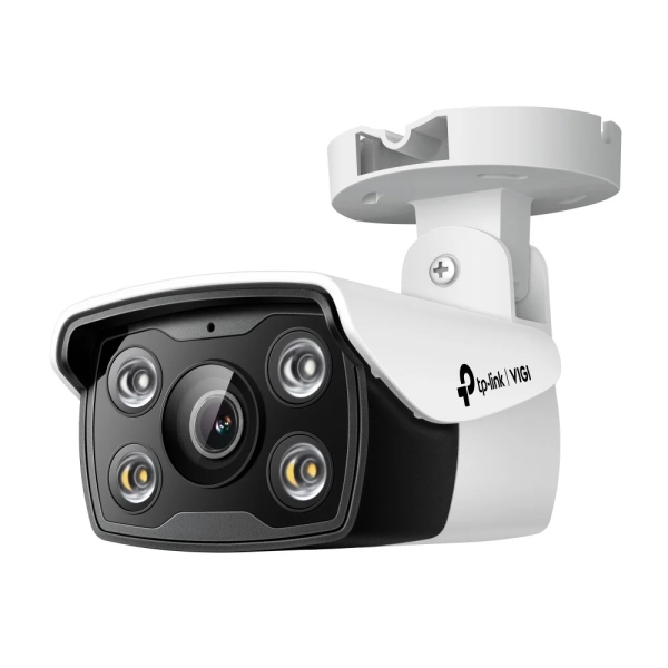 TP-Link Vigi C340 Camara de Seguridad para Exterior - Lente 4mm - IP67 - RJ45 - Deteccion Inteligente - Resolucion de 4Mpx - Vision Nocturna - Audio Bidireccional - Color Blanco y Negro