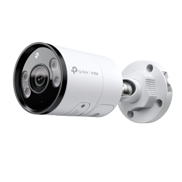 TP-Link Vigi C385 Camara de Seguridad - Lente de 2.8mm - 4K - Resolucion de 8Mpx - Deteccion Inteligente - IP67 - Audio Bidireccional - Color Blanco y Negro