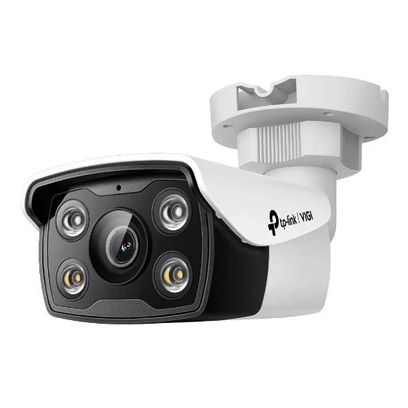 TP-Link Vigi C350 Camara de Seguridad para Exterior - Lente de 4mm - Ethernet - IP67 - Resolucion de 5Mpx - Deteccion Inteligente - Vision Nocturna - Audio Bidireccional - Color Blanco y Negro