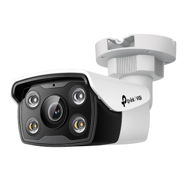 TP-Link Vigi C350 Camara de Seguridad para Exterior - Lente de 2.8mm - IP67 - Ethernet - Deteccion Inteligente - Vision Nocturna - Audio Bidireccional - Color Blanco y Negro