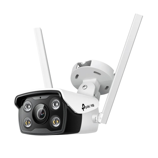 TP-Link Vigi C340-W Camara de Seguridad Exterior - Lente de 4mm - IP66 - Deteccion Inteligente - WiFi - Resolucion de 4Mpx - Vision Nocturna - Audio Bidireccional - Color Blanco y Negro