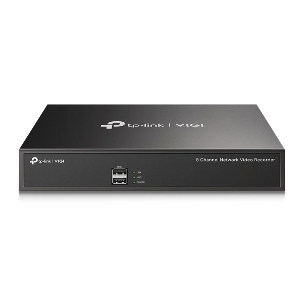 TP-Link Vigi NVR1008H Grabadora para Videovigilancia - Gestion hasta 8 Canales - Ethernet - HDMI - VGA - USB - Interfaz SATA - Soporta hasta 10TB - Decodifica hasta 5Mpx - Color Negro