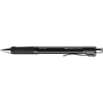 Faber-Castell Beyond Ball Boligrafo Retractil - Punta 1mm - Trazo de 0.5mm - Grip de Agarre - Tinta Negra - Color del Cuerpo Negro