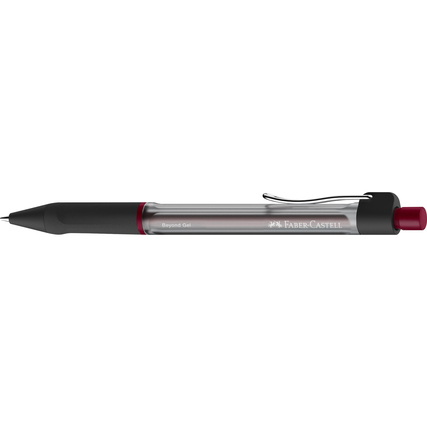 Faber-Castell Beyond Gel Boligrafo Retractil - Punta 0.7mm - Trazo de 0.4mm - Grip de Agarre - Tinta Gel Roja