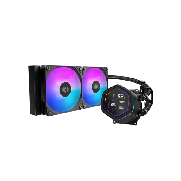 Cooler Master Masterliquid Core Nex Digital 240 ARGB Kit de Refrigeracion Liquida - Pantalla LED Digital 2,1" - Color Negro