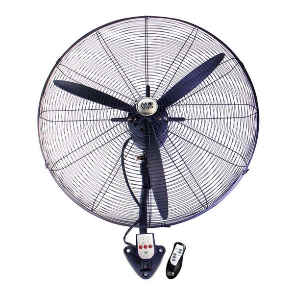 Muvip Ventilador Industrial de Pared - 230W - 3 Velocidades - Oscilante - Mando a Distancia - Color Negro