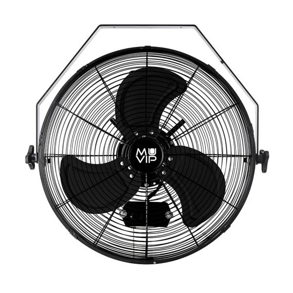 Muvip Ventilador Industrial de Pared Exterior - 140W - 3 Velocidades - Resistente a Agua y Polvo - Ajuste de Inclinacion - Color Negro