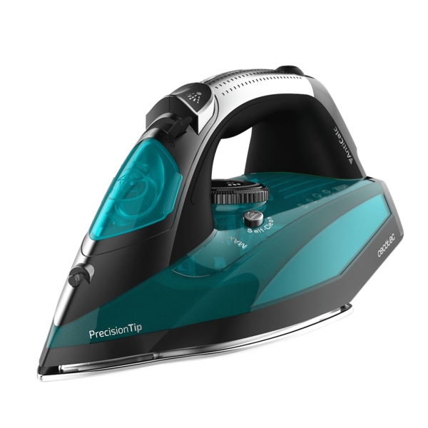 Cecotec Fast and Furious 5020 Force Plancha de Ropa - 2600W - Vapor Continuo 60g/min - Golpe de Vapor 210g/min - Suela Ultradeslizante - Sistema Antigoteo - Punta de Precision - Color Negro y Azul