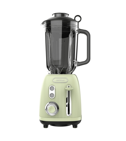 Cecotec Power Black Titanium RetroGreen Batidora de Vaso - 1200W - Jarra de 1.5L - Funcion Pulse - 4 Hojas Recubiertas de Titanio - Velocidad Ajustable - Color Menta