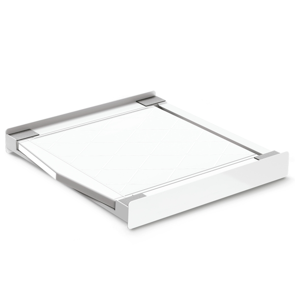 Cecotec Set de Superposicion para Lavadora Universal - Bandeja Extraible - Cinchas de Sujeccion - Almohadillas Antivibracion - 61.5x58.5x8.3cm - Color Blanco
