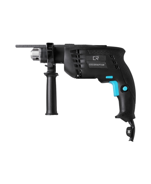 Cecotec Cecoraptor Impact Drill Taladro Percutor - 850W - 4800rpm - 46000ipm - Mango Auxiliar - Regla de Profundidad - Interruptor de Bloqueo - Portabrocas 13mm - Color Negro