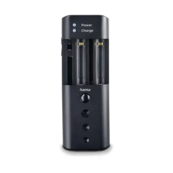 Hama Delta Travel Cargador Universal - Baterias 3,6V 3,7V 7,2V 7,4 V - Pilas AA y AAA -  USB-C