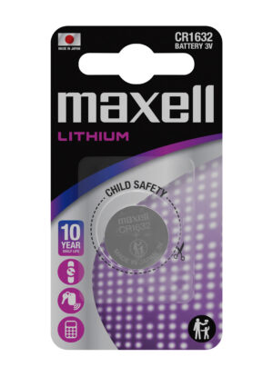 Maxell Pack de 1 Pila Litio de Boton CR1632 3V